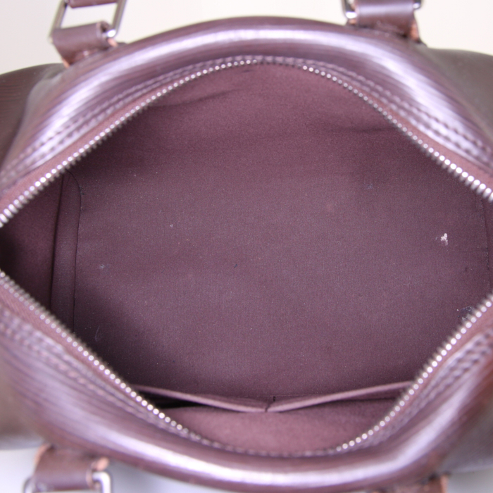 Louis Vuitton Speedy 30 handbag in dark brown epi leather - Detail D2