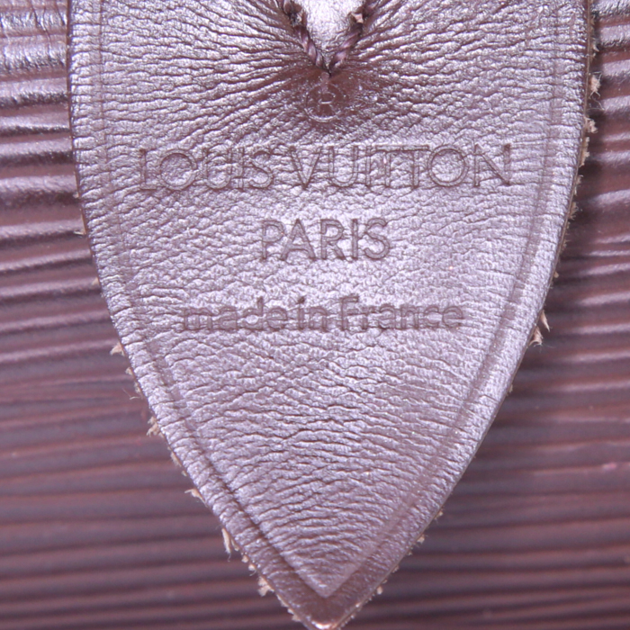 Louis Vuitton Speedy 30 handbag in dark brown epi leather - Detail D3