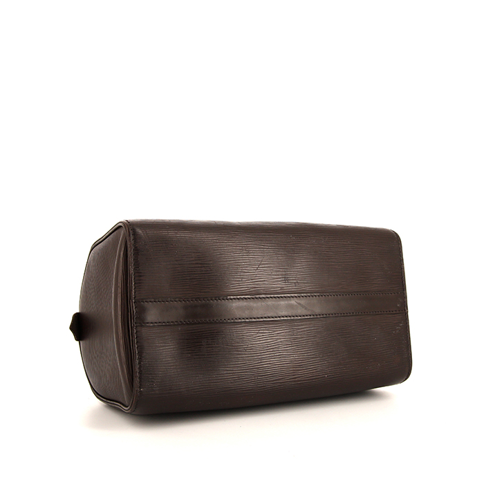 Louis Vuitton Speedy 30 handbag in dark brown epi leather - Detail D4