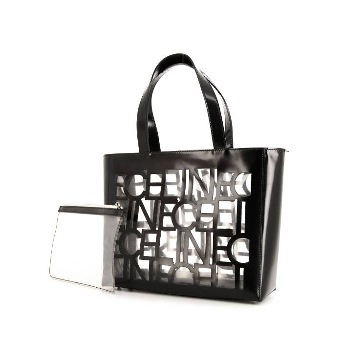 Celine Homme - Men - Triomphe Leather-trimmed logo-print Coated-canvas Phone Pouch Black