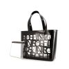 Shopping bag Celine in resina trasparente e nera e pelle nera - 00pp thumbnail