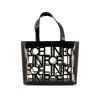Shopping bag Celine in resina trasparente e nera e pelle nera - 360 thumbnail