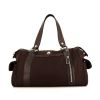 Celine handbag in brown leather and brown canvas - 360 thumbnail