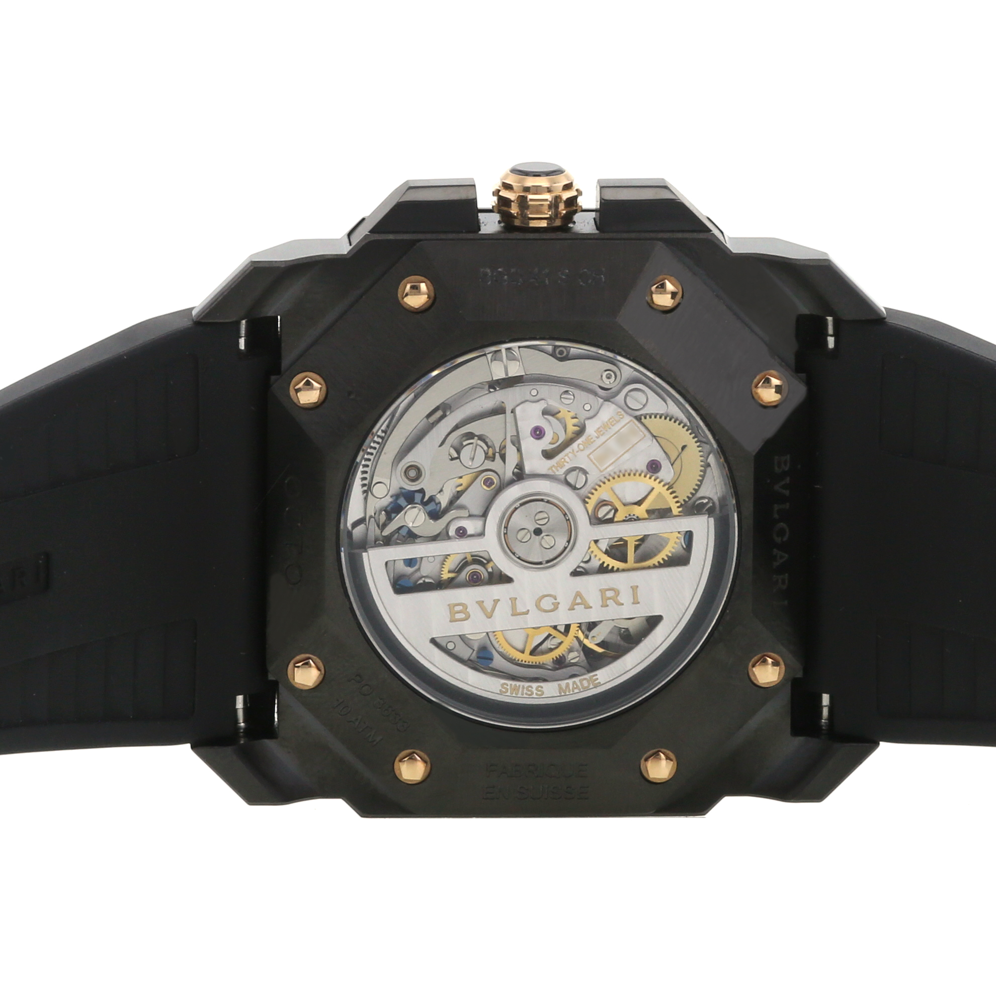 Bulgari Octo Velocissimo watch in ceramic Ref:  BGO 41 S CH Circa  2018 - Detail D1