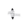 Cartier Menotte ring in white gold,  onyx and diamonds - 00pp thumbnail