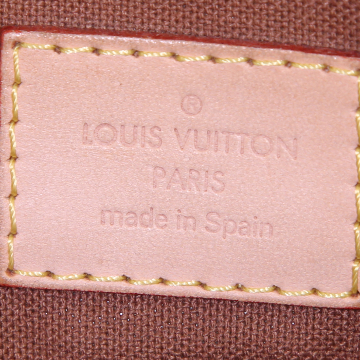 Borsa a tracolla Louis Vuitton Messenger in tela monogram marrone e pelle naturale - Detail D3