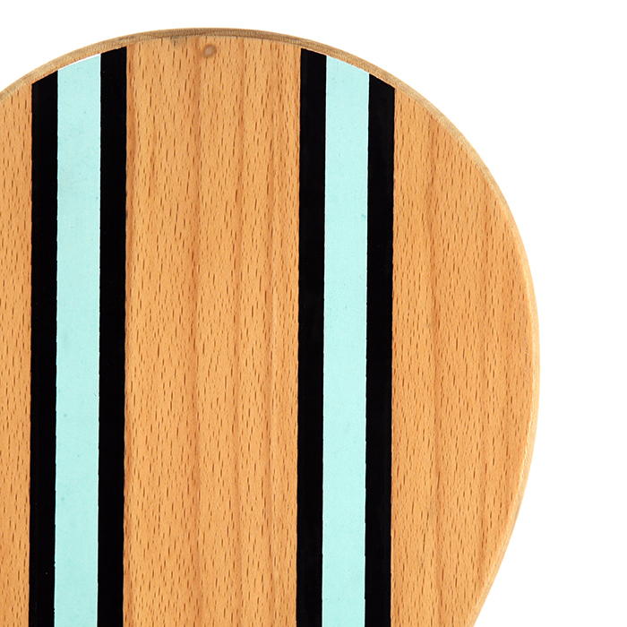 Berluti, jeu de raquettes de plage, collection capsule été 2019, en bois et cuir Venezia avec sa housse d'origine et balle en cuir - Detail D2