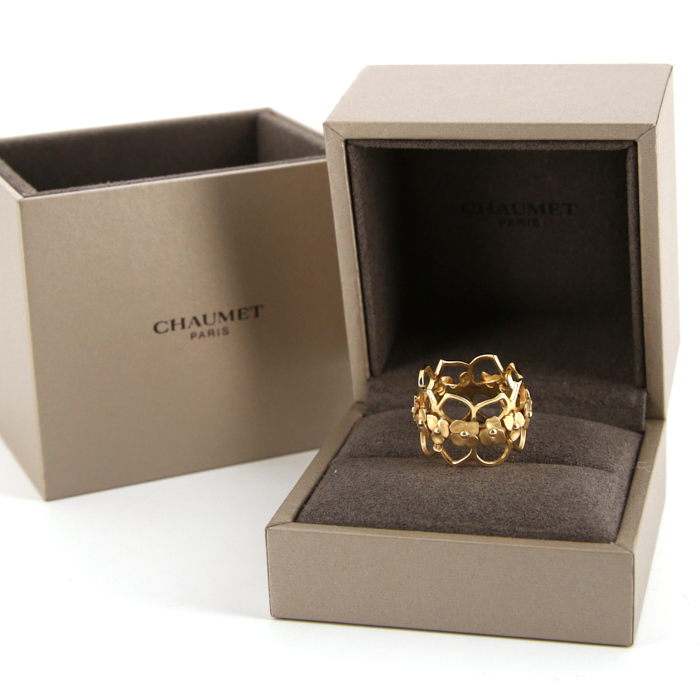 Bague bandeau Chaumet Hortensia en or rose - Detail D2