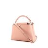 Louis Vuitton Capucines medium model handbag in pink grained leather - 00pp thumbnail