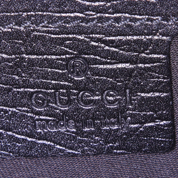 Borsa Gucci Mors in tela monogram nera e pelle nera - Detail D3