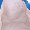 Shopping bag Gucci in tela monogram blu e pelle marrone - Detail D2 thumbnail