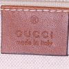 Gucci shopping bag in blue monogram canvas and brown leather - Detail D3 thumbnail