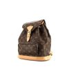 Mochila Louis Vuitton Montsouris Backpack modelo mediano en lona Monogram marrón y cuero natural - 00pp thumbnail