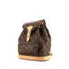 Zaino Louis Vuitton Montsouris Backpack modello medio in tela monogram marrone e pelle naturale - 00pp thumbnail