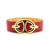 Hermès Chaîne D'ancre belt in red Courchevel leather - 360 thumbnail
