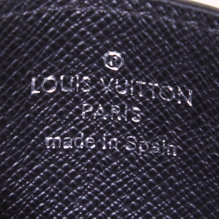 Porte-cartes Louis Vuitton Editions Limitées Supreme en cuir épi noir - Detail D2
