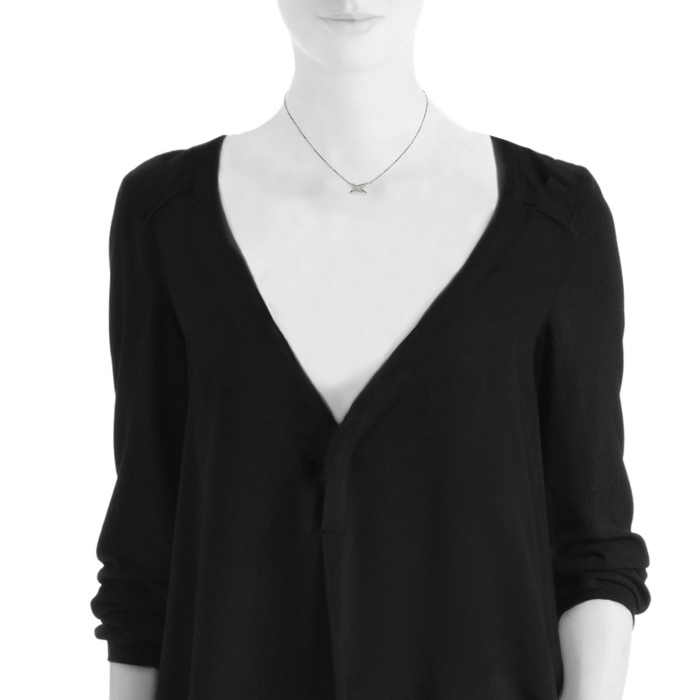 Collar Mauboussin Valentine For You en oro blanco y diamantes - Detail D1