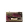 Valentino Garavani Vavavoom night bag in green, black, silver and pink strass and khaki leather - 360 thumbnail