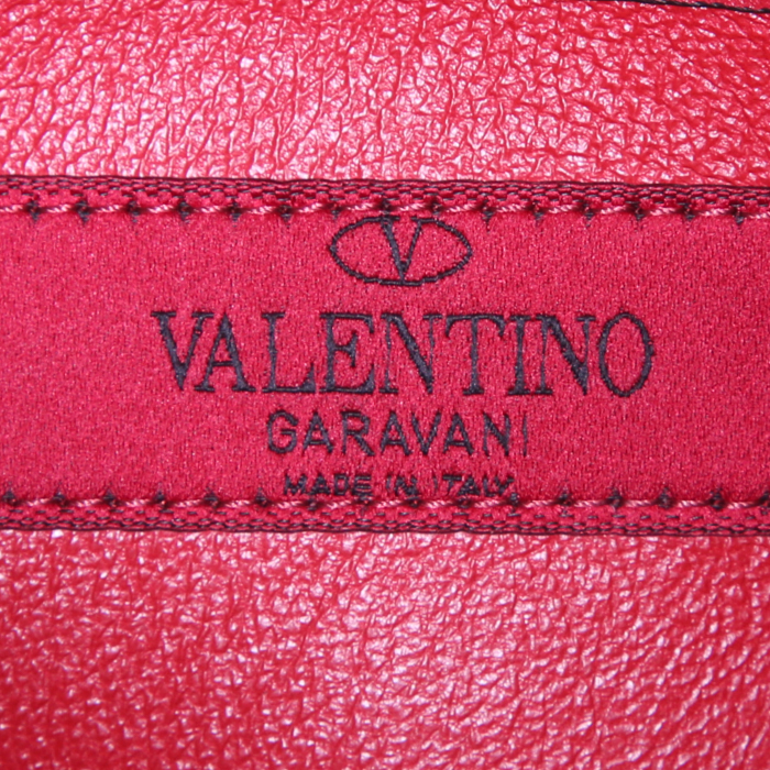 Sac à main Valentino Garavani My Rockstud en cuir rouge - Detail D4