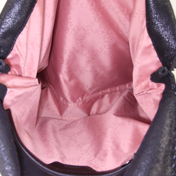 Bolso de mano Stella McCartney Falabella en lona negra - Detail D2