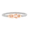 Fred Chance Infinie large model bracelet in pink gold and stainless steel - 00pp thumbnail