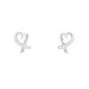 Paire de boucles d'oreilles Tiffany & Co Loving Heart en or blanc et diamants - 00pp thumbnail