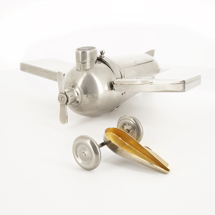 Rare nécessaire de fumeur en forme de modèle réduit de Monoplan des années 1930 - Detail D3