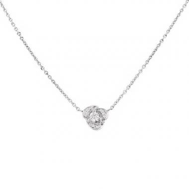 De Beers Flower In The Wind necklace in white gold and diamonds