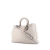 Shopping bag Dior Diorissimo modello grande in pelle grigia - 00pp thumbnail