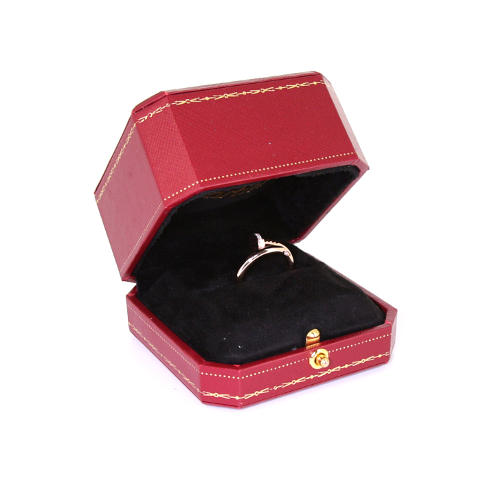 Bague Cartier Juste un clou en or rose et diamants - Detail D2