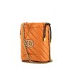Gucci GG Marmont shoulder bag in orange quilted leather - 00pp thumbnail