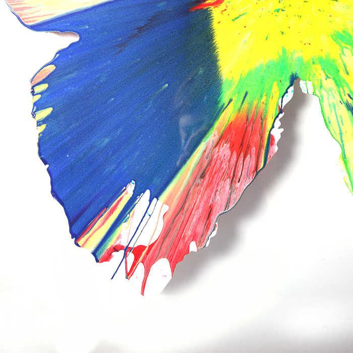 Damien Hirst, "Butterfly Spin Painting", acrylic on paper, stamp of the artist and the Pinchuk Art Center, 2009 - Detail D1