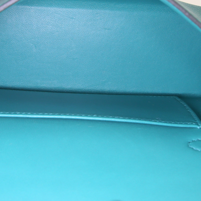 Sac à main Hermès Kelly 20 cm en chevre Vert Veronese - Detail D3