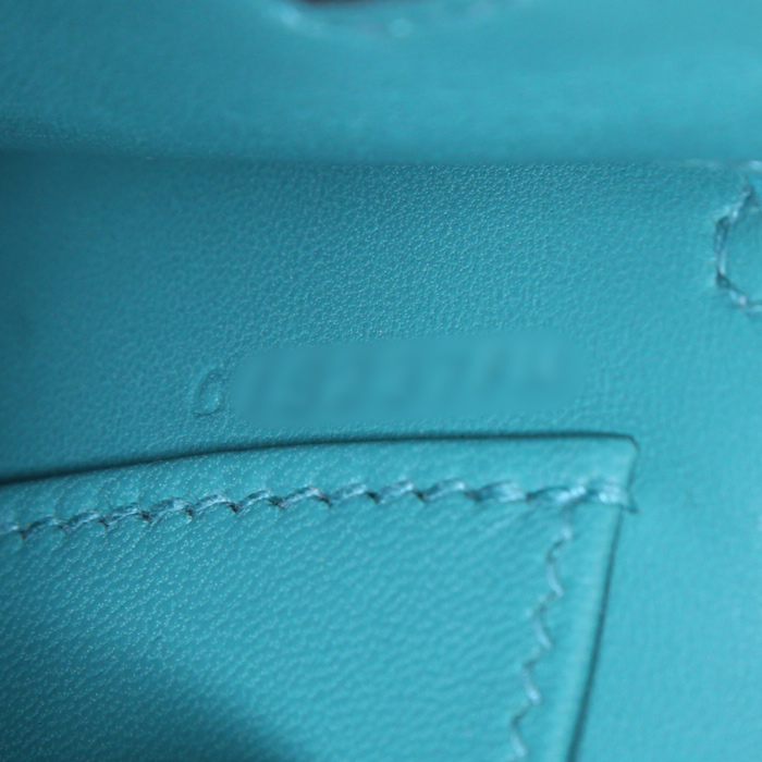 Hermès Kelly 20 cm handbag in Vert Veronese goat - Detail D5