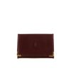 Bolso bandolera Cartier en cuero color burdeos - 360 Front thumbnail
