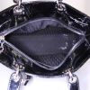 Dior Lady Dior large model handbag in black patent quilted leather - Detail D3 thumbnail