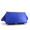 Bolso de mano Celine Trapeze en piel de pitón azul y ante azul - Detail D5 thumbnail