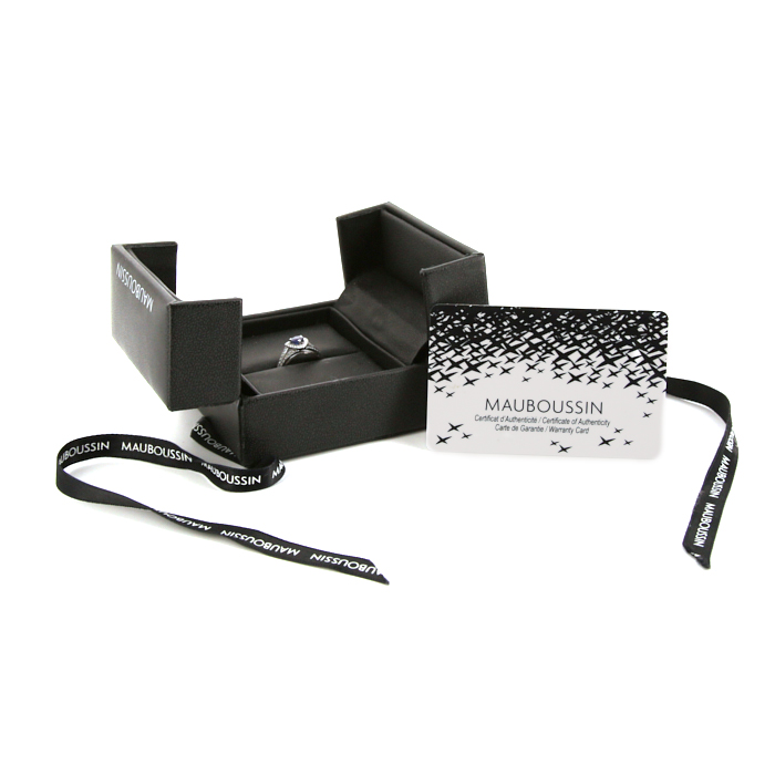 Mauboussin Dream and Love ring in white gold,  sapphire and diamonds - Detail D2