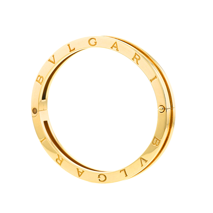 Brazalete rígido Bulgari B.Zero1 modelo grande en oro amarillo - Detail D2