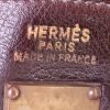 Sac de week end Hermes Haut à Courroies en cuir bicolore marron et marron-foncé - Detail D3 thumbnail
