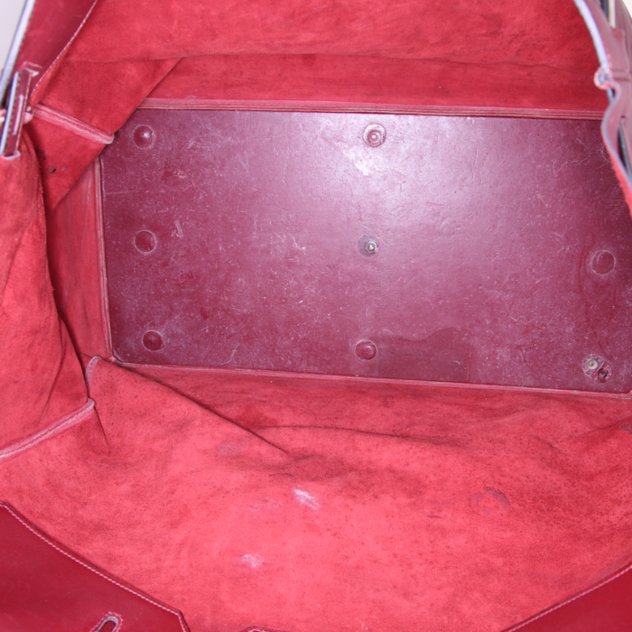 Hermes Haut à Courroies - Travel Bag travel bag in burgundy leather - Detail D2