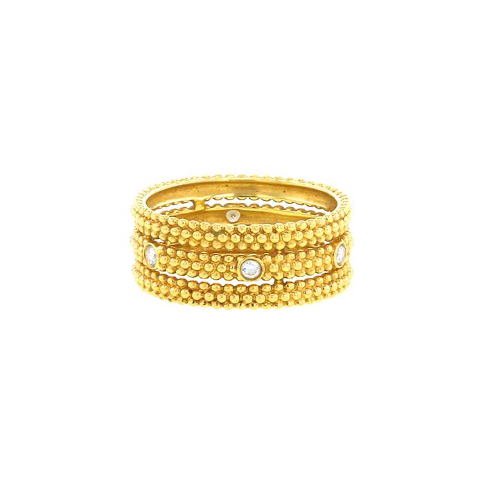 Mauboussin Le Premier Jour large model ring in yellow gold and diamonds - 00pp