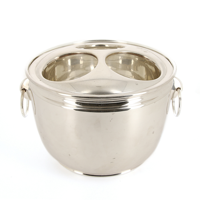 Christian Dior, important bottle cooler in silver plated metal, signed, circa 1970 - Detail D1
