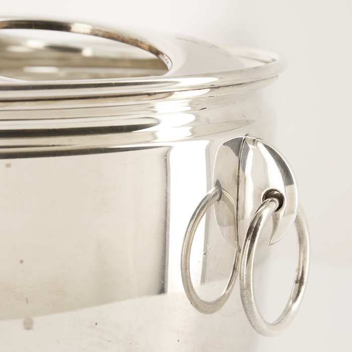 Christian Dior, important bottle cooler in silver plated metal, signed, circa 1970 - Detail D2