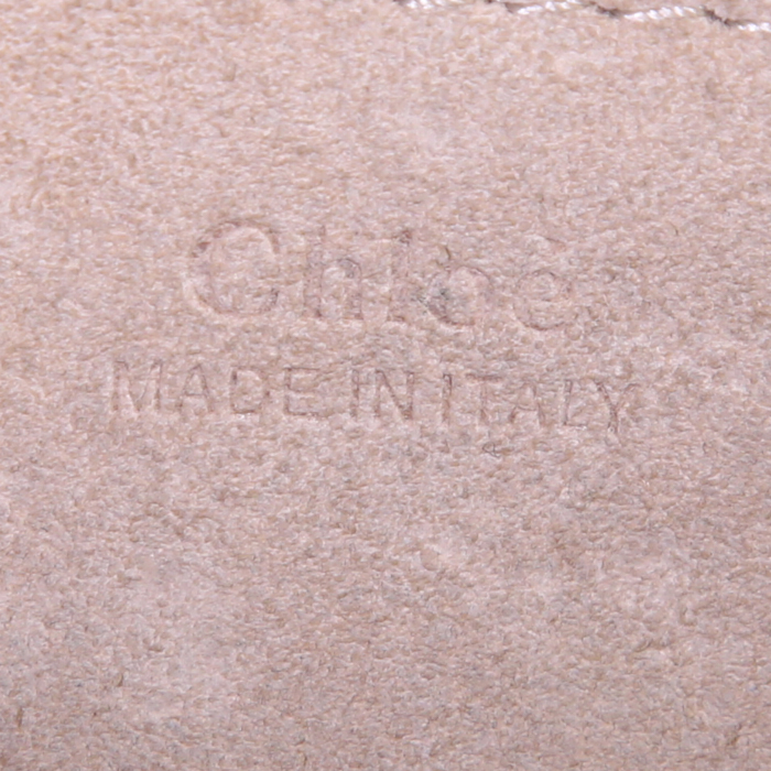 Chloé Pixie small model shoulder bag in khaki leather and khaki suede - Detail D4