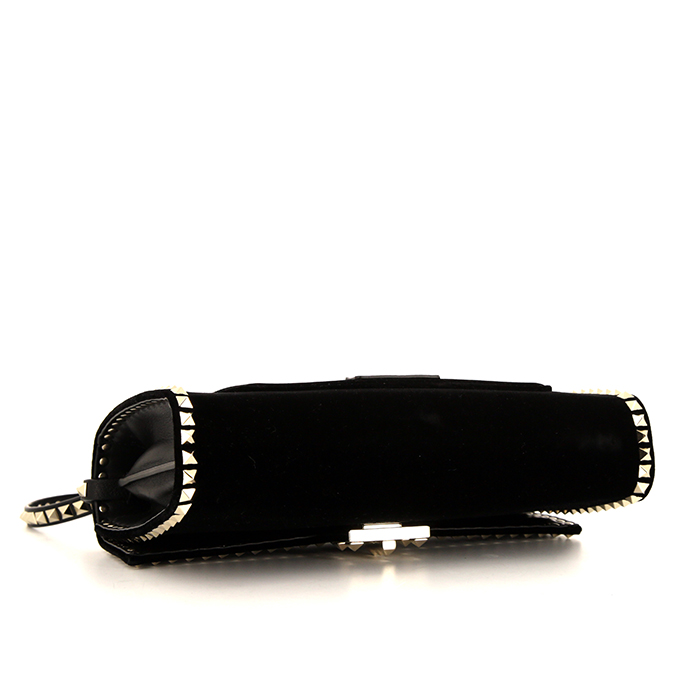 Bolso bandolera Valentino Rockstud en terciopelo negro - Detail D4