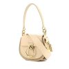 Chloé Tess small model shoulder bag in beige leather and beige suede - 00pp thumbnail