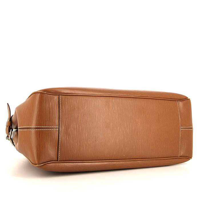 Bolso de mano Louis Vuitton Passy en cuero Epi marrón - Detail D4