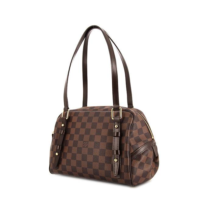Louis Vuitton Damier Rivington Shoulder Bag PM Brown Leather