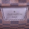 Shopping bag Louis Vuitton Rivington in tela a scacchi ebana e pelle lucida marrone - Detail D3 thumbnail